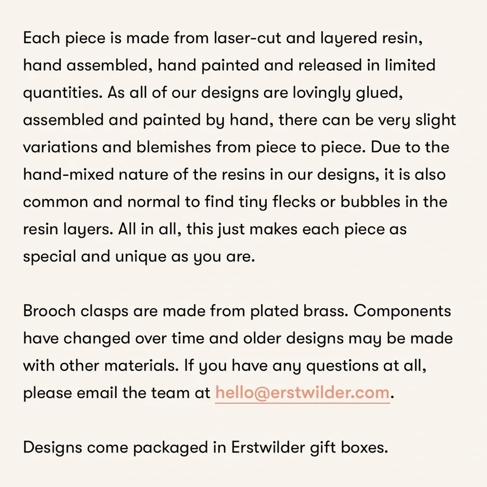 BRAND NEW - Erstwilder - Brooch - Seasonal Symmetry